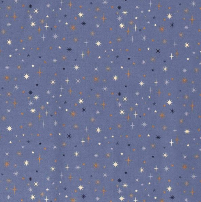 100% Cotton from Stitch It - Festive Blue - Starry Sky on Indigo, per quarter piece