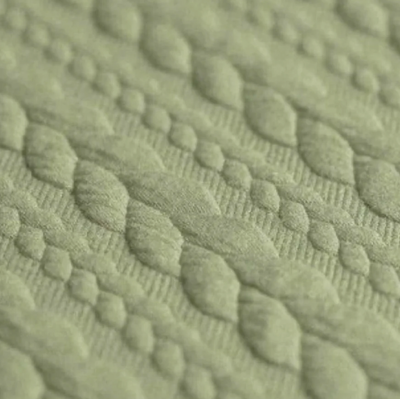 Sourced by Spare Moments - Jacquard Cable Knit -  Olive,  C8448, per fat quarter