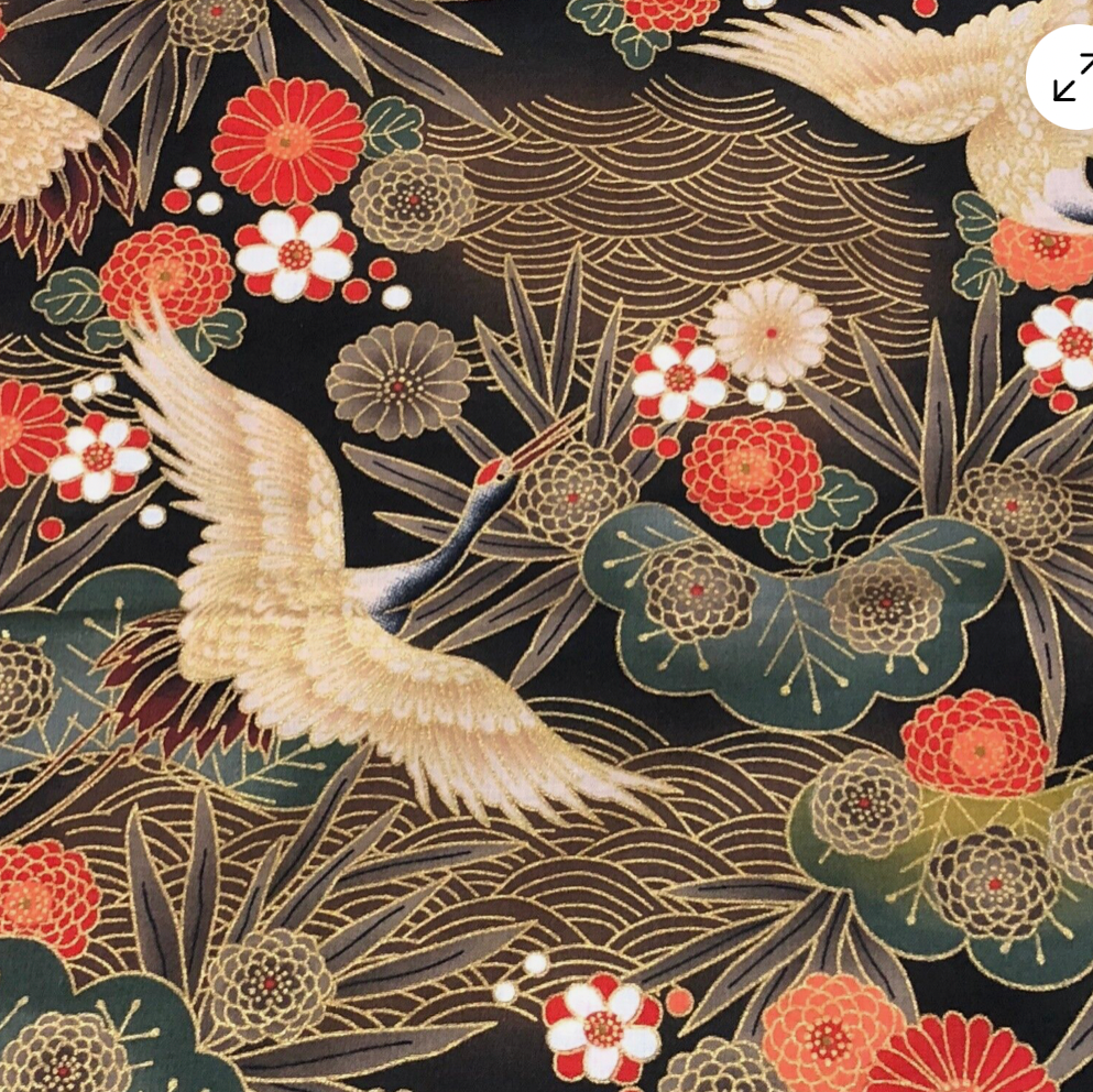 100% Cotton from Nutex - Koami Metallic Black,  - 67790/103, per fat quarter