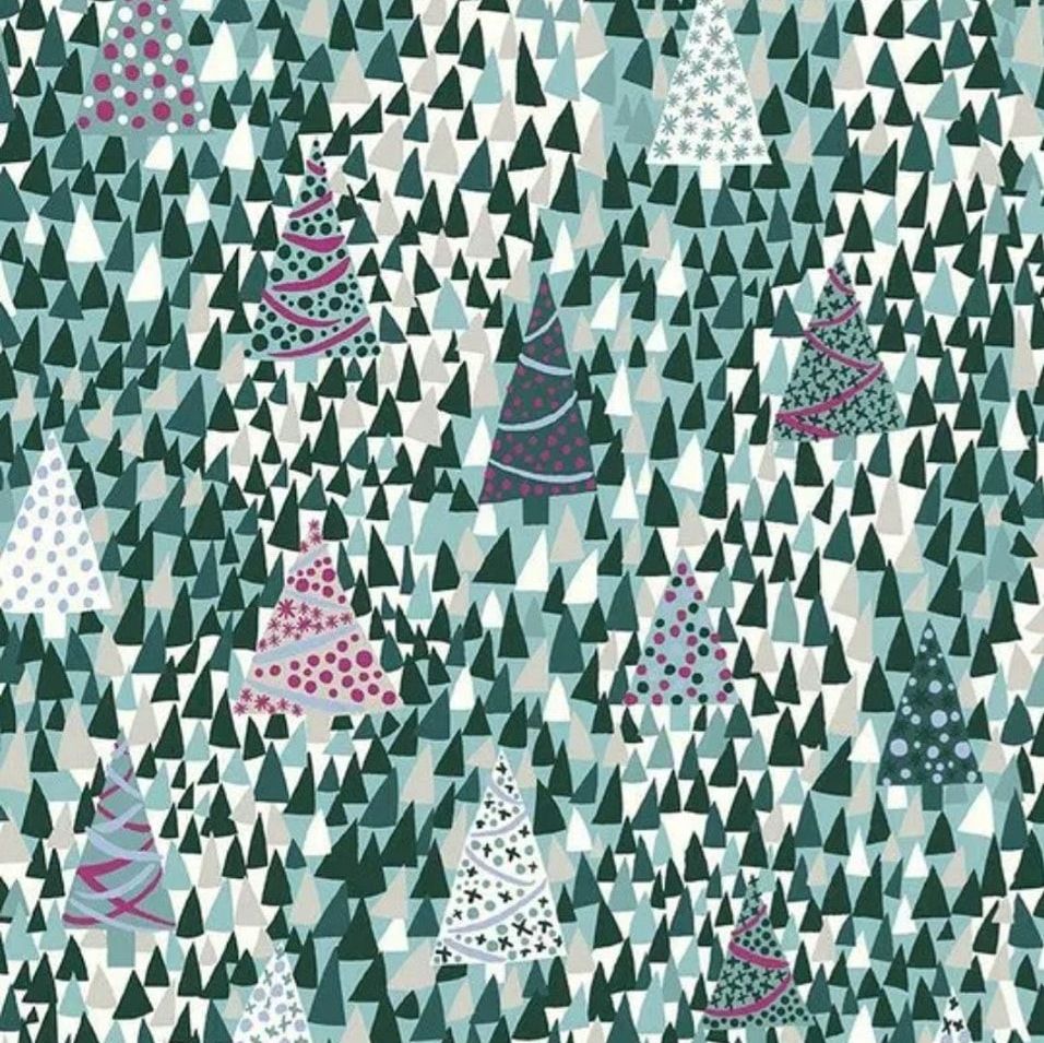 100% Cotton from Liberty of London - Seasons Greetings - Sparkling Frost (5666y), per fat quarter
