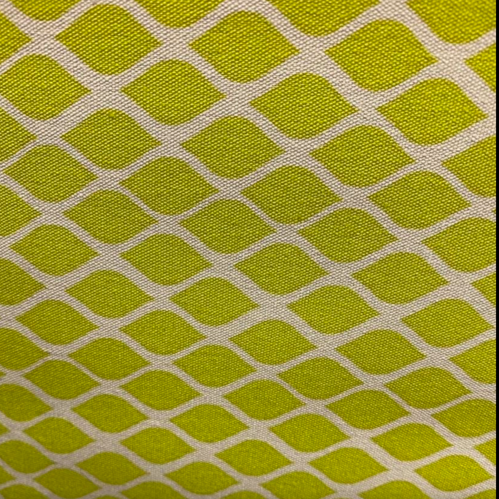 100% Premium Cotton Canvas - Tillisy - Lime Diamond,  58" wide - price per half metre
