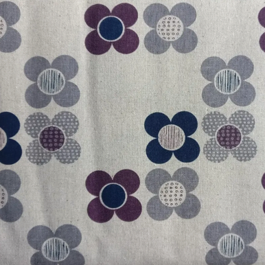 Dashwood Studios, 55% Linen/45% Cotton Blend, - Chalk Hill - CL1355 Flowers,  58" wide - price per half metre