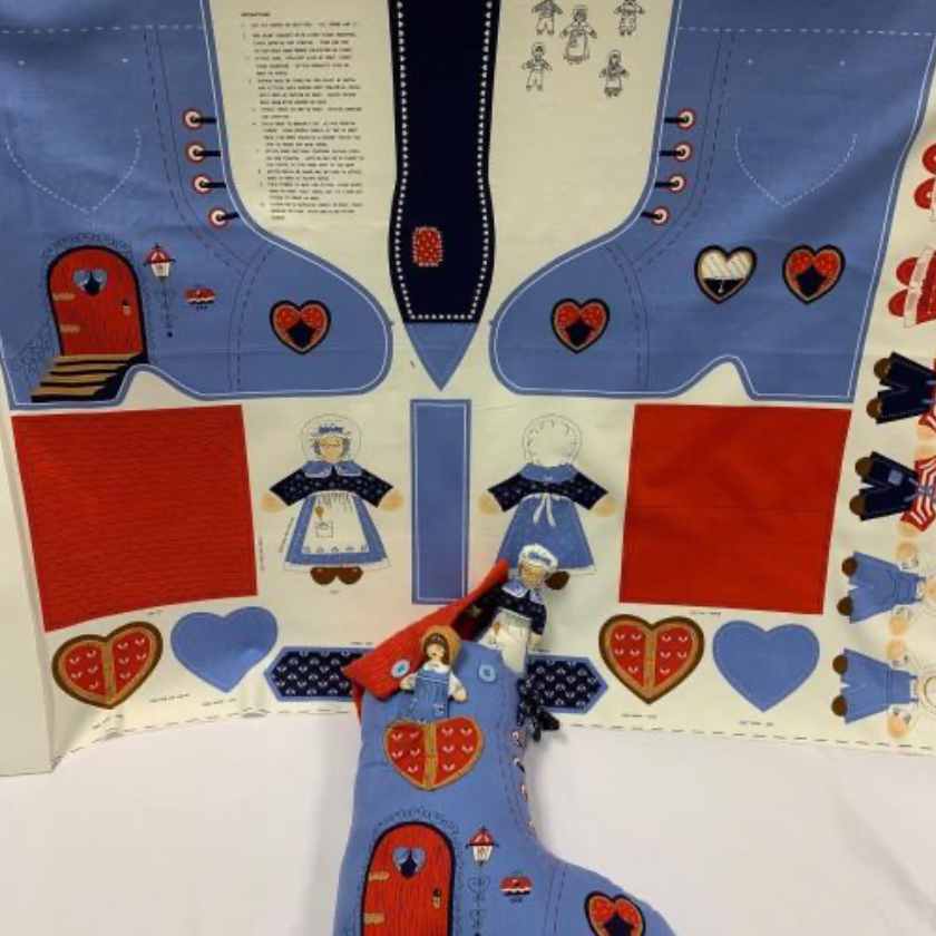 100%  Cotton fabric from  Littondale.  Old Mother Hubbard Toy Panel, 36" x 44" per panel