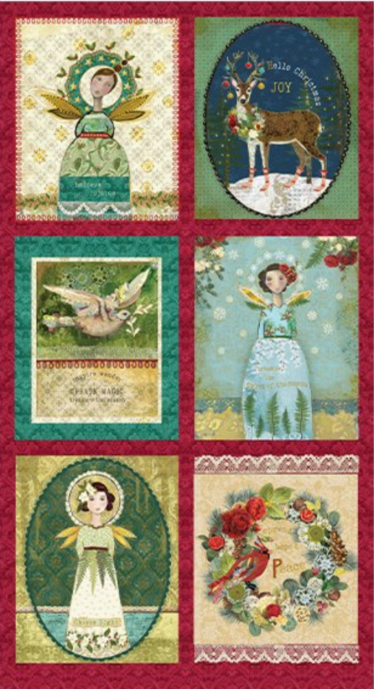 100% Cotton from Benartex - Christmas Magic 13117 Panel, per panel