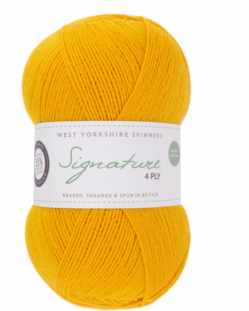  Signature 4ply - West Yorkshire Spinners, Colour Sunflower, per ball