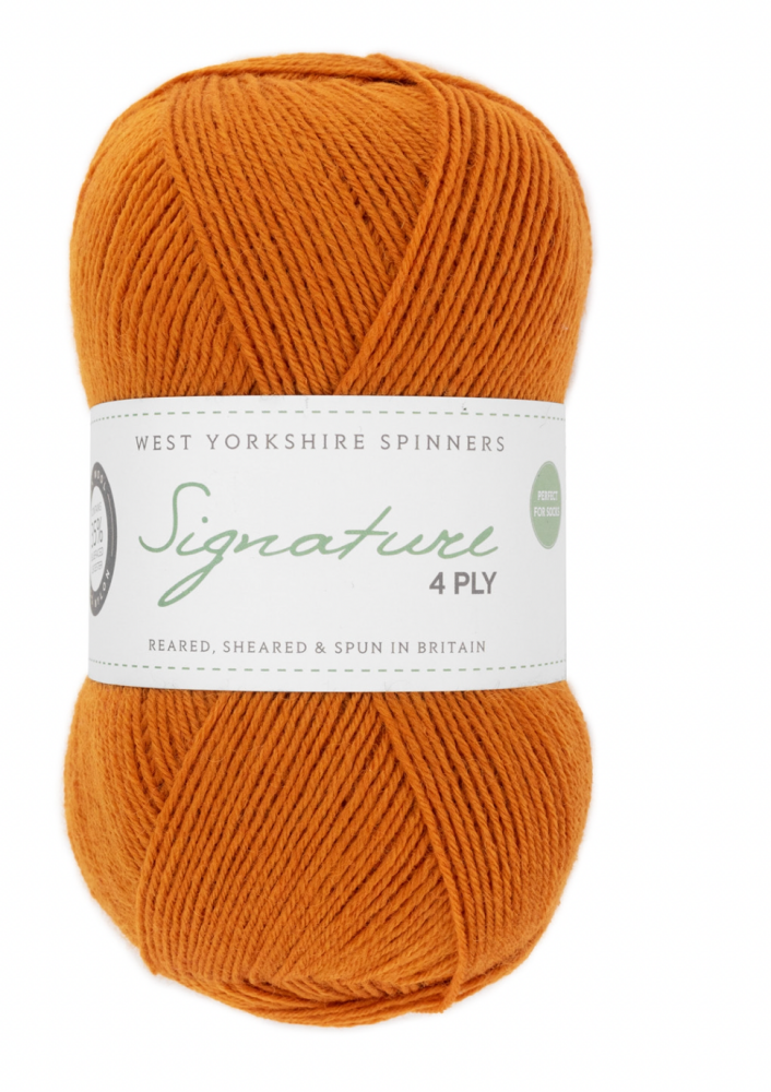  Signature 4ply - West Yorkshire Spinners, Colour Amber, per ball