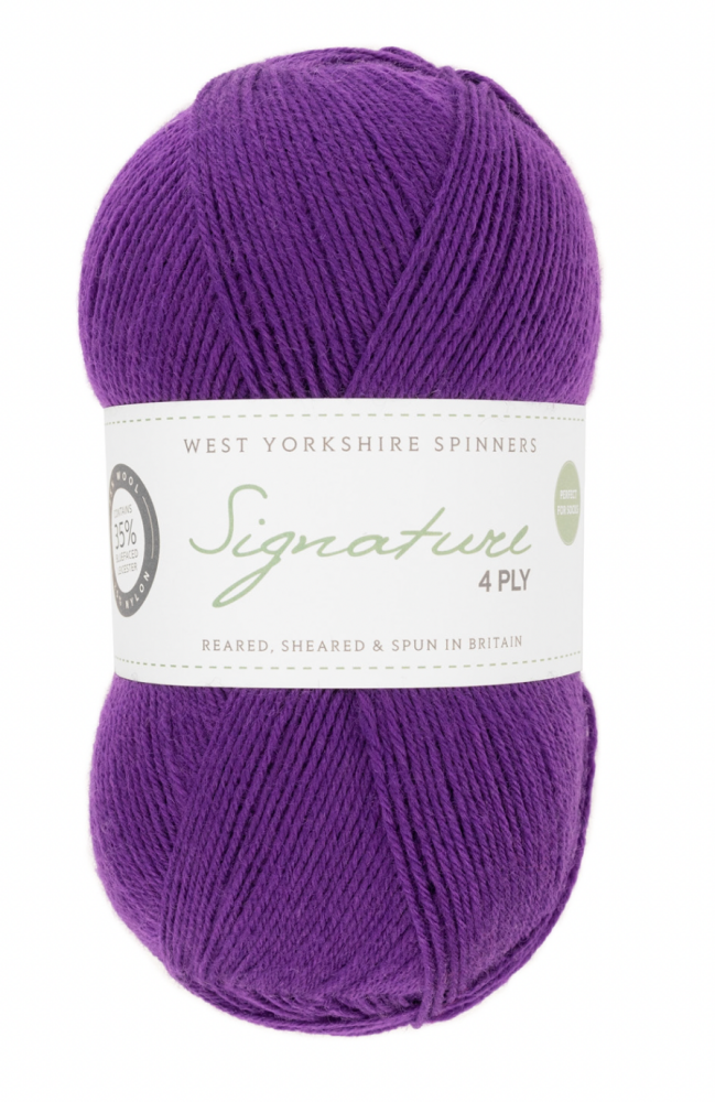  Signature 4ply - West Yorkshire Spinners, Colour Amethyst, per ball