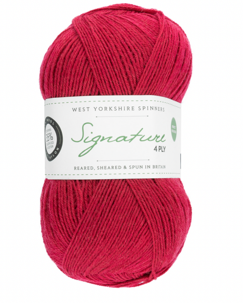  Signature 4ply - West Yorkshire Spinners, Colour Cherry Drop, per ball