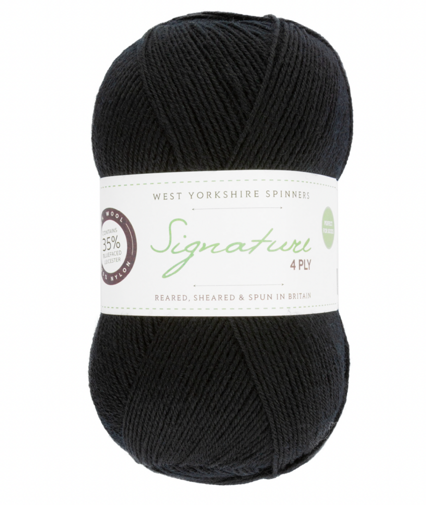  Signature 4ply - West Yorkshire Spinners, Colour Liquorice, per ball
