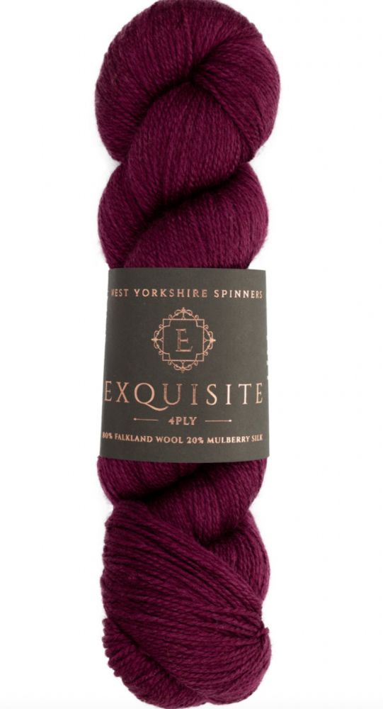  Exquisite 4ply Yarn - West Yorkshire Spinners, Colour Bordeaux, per hank