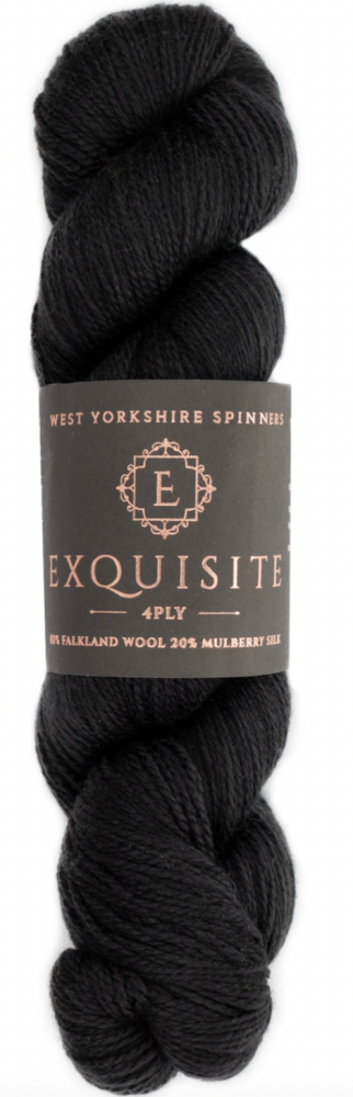  Exquisite 4ply Yarn - West Yorkshire Spinners, Colour  Noir, per hank