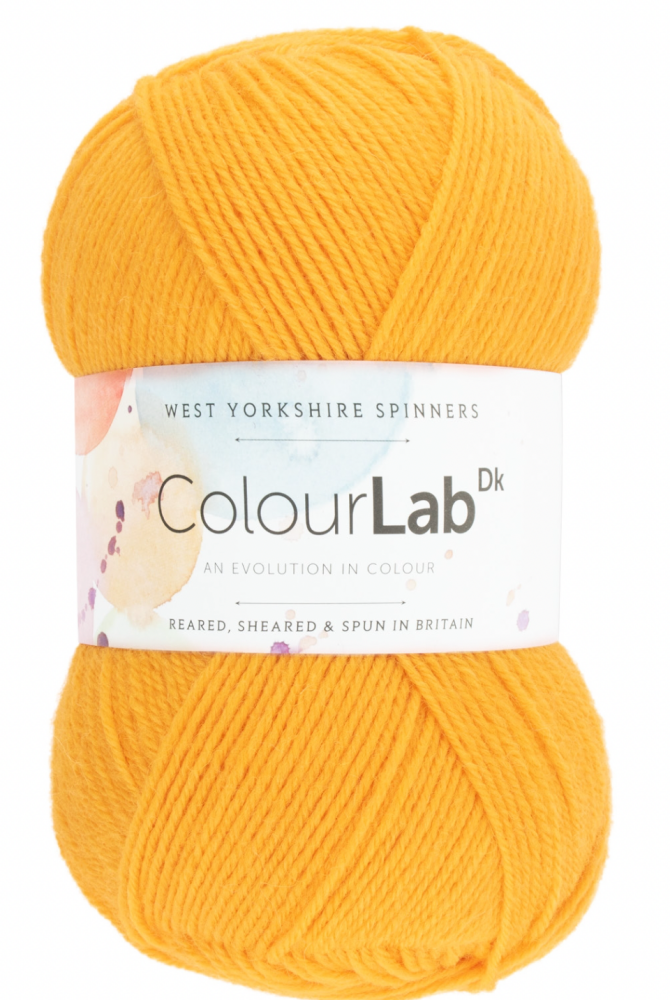  ColourLab DK Yarn - West Yorkshire Spinners, Colour Citrus Yellow, per ball