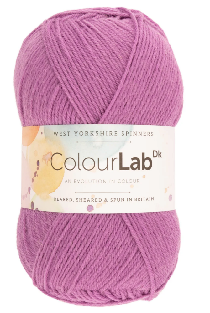  ColourLab DK Yarn - West Yorkshire Spinners, Colour Thistle Purple, per ball