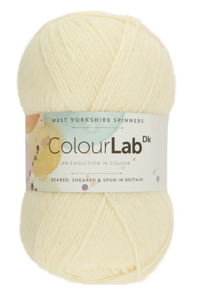  ColourLab DK Yarn - West Yorkshire Spinners, Colour Artic White, per ball