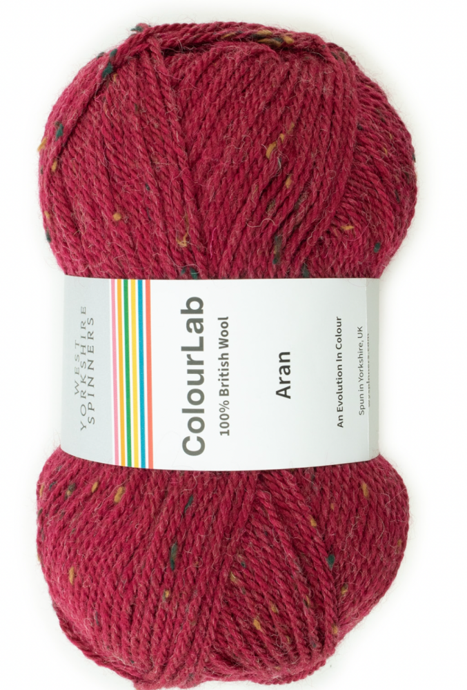  ColourLab Aran Yarn - West Yorkshire Spinners, Colour Cherry Red, per ball