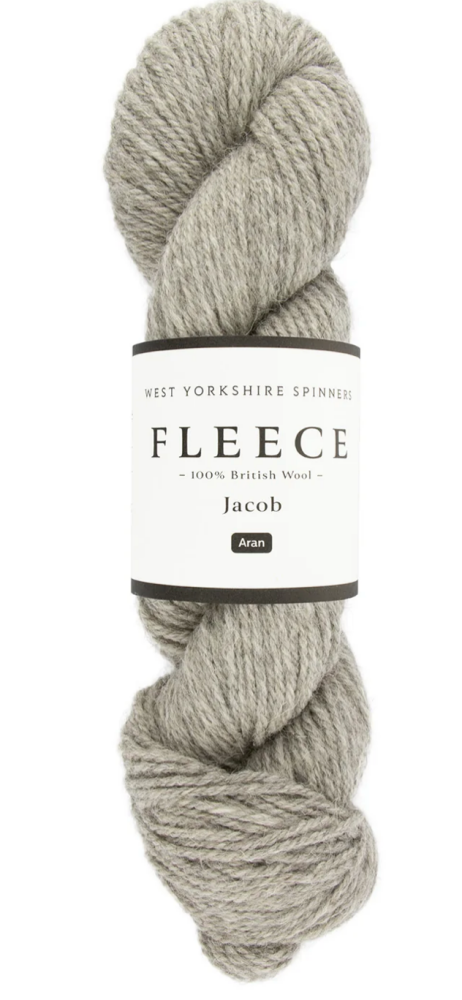  Fleece Jacob Aran Yarn - West Yorkshire Spinners, Light Grey, per hank