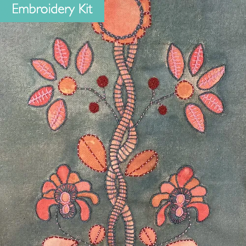  Peach Auricle by Little House of Victoria -  Hand Embroidery Kit,