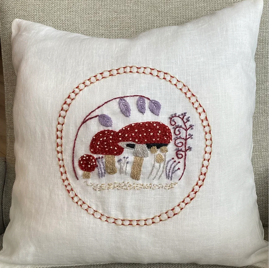  Woodland Mushrooms by Little House of Victoria -  Hand Embroidery Kit,