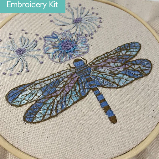  Dragon Fly  by Little House of Victoria -  Hand Embroidery Kit,
