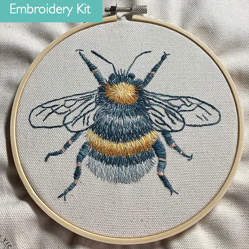    Bee by Little House of Victoria -  Hand Embroidery Kit,
