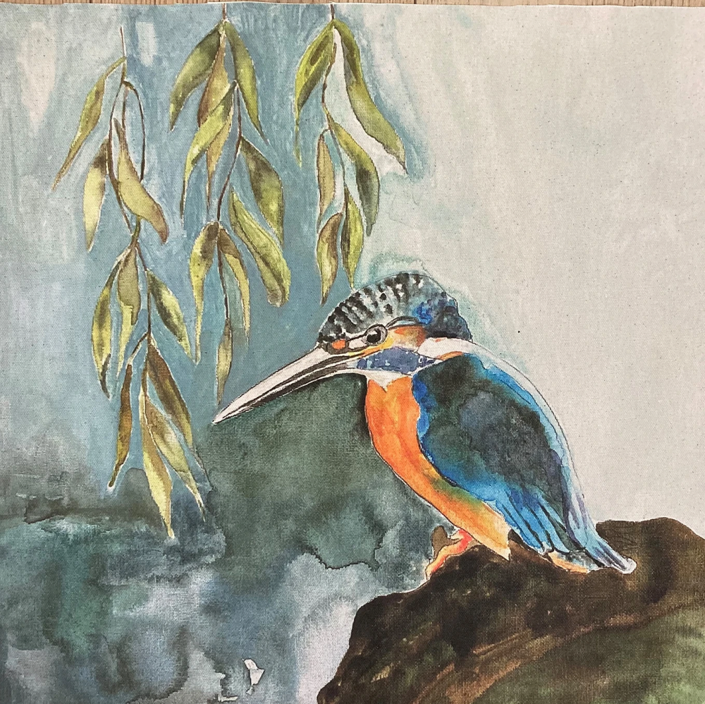     Kingfisher by Little House of Victoria -  Hand Embroidery Kit,