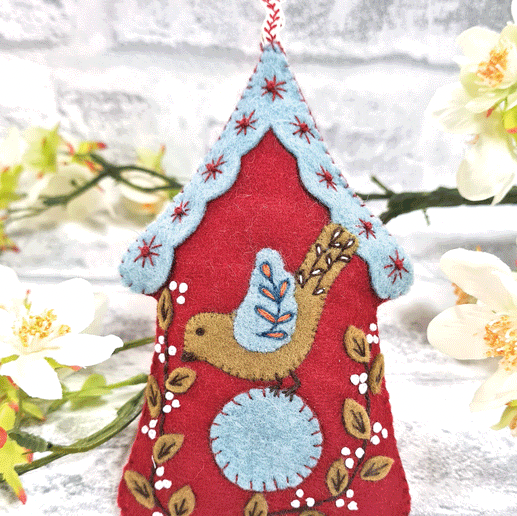  Folk Birdhouse Felt Craft Mini Kit  by Corinne Lapierre