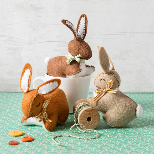  Bunnies Felt Craft Kit  by Corinne Lapierre