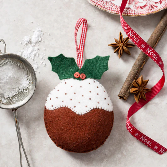 Christmas Pudding Felt Mini Craft Kit  by Corinne Lapierre