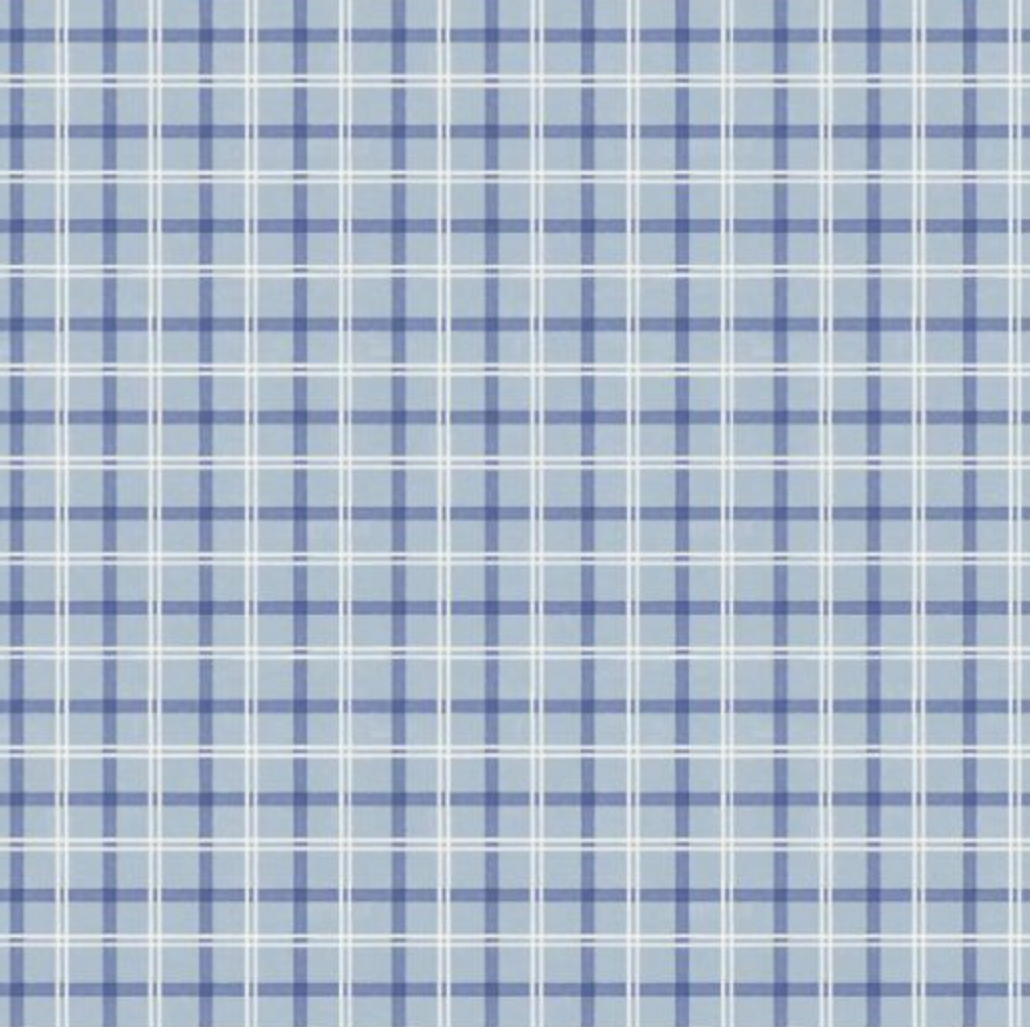 100% Cotton from Wilmington Prints - At The Helm - Plaid Blue  89260/441 per fat quarter