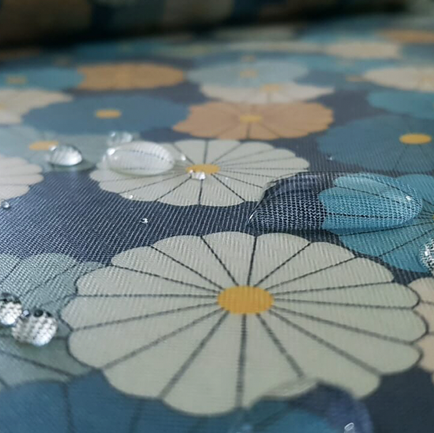100% Cotton - Eco Laminated  - Waterproof fabric from Sark Textiles - Flowerello Blue, 1931-8,  per fat quarter