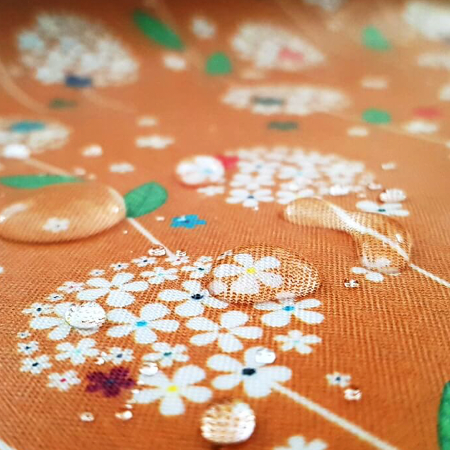 100% Cotton - Eco Laminated  - Waterproof fabric from Sark Textiles - Flower Balloon , Yellow, 1930-02,  per fat quarter