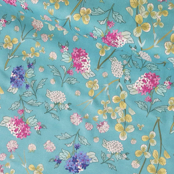 Viscose from Sark Textiles - Shamrock Hydrangea,2023-3, Green  PER HALF METRE