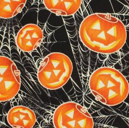 100% Cotton from Kanvas in association with Benartex  - Halloween spirit fabric collection - Jack o lanterns, per fat quarter