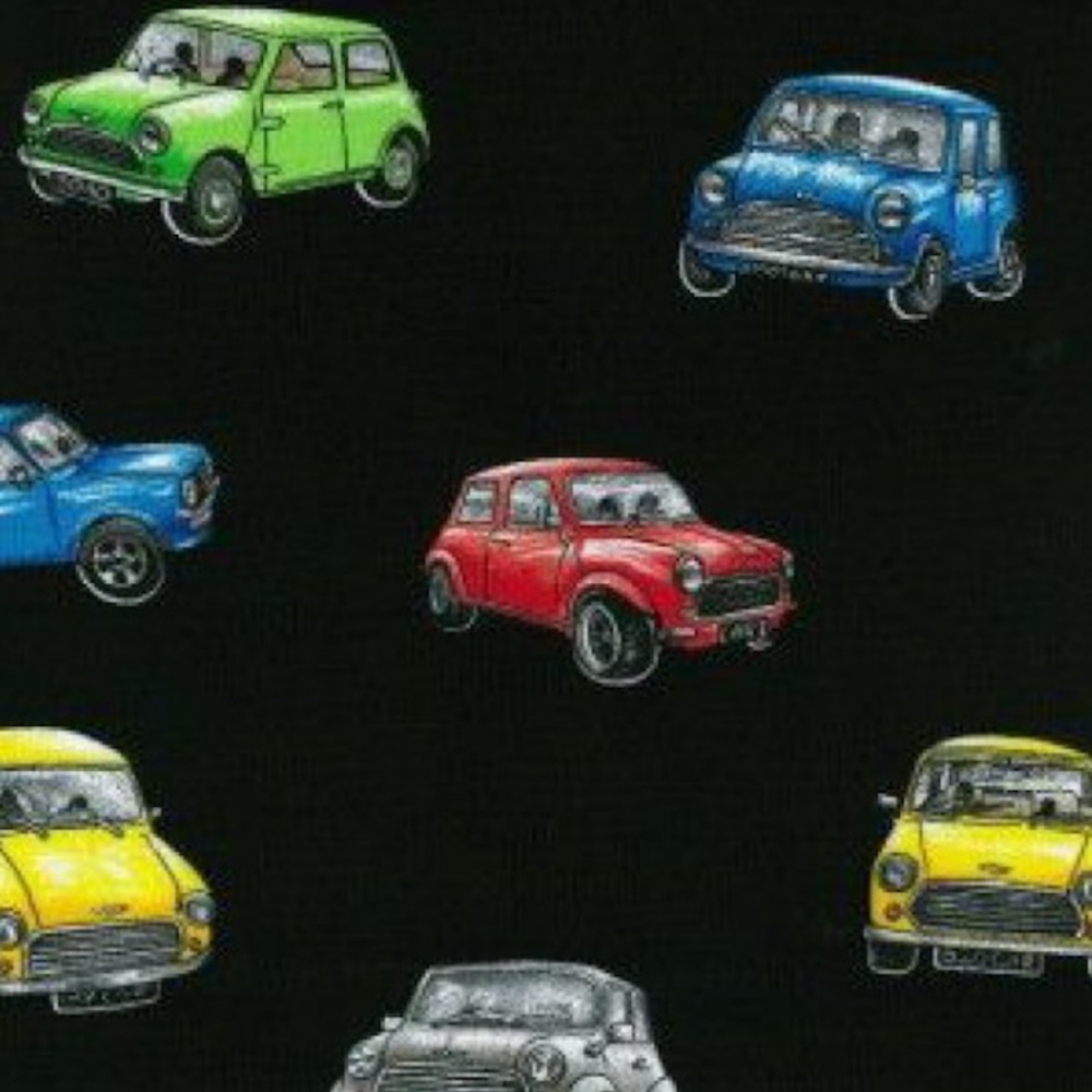 100%  Cotton from Nutex - Magic Minis,  COL 101 black , per fat quarter