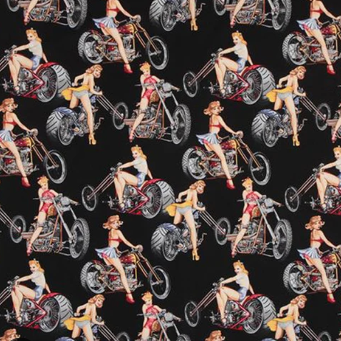 100%  Cotton from Alexander Henry Fabrics - Hot Wheels Black, per half metre