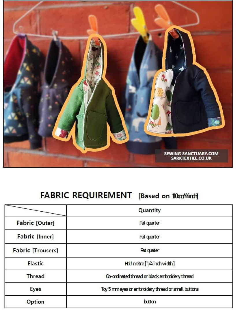 Paper Pattern from Sark Textiles, William & Oliver's Jacket & Trousers,