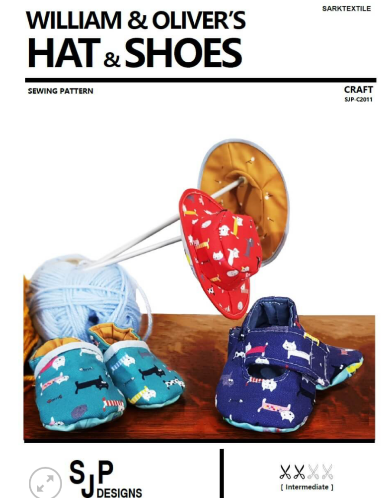 Paper Pattern from Sark Textiles, William & Oliver's Hat & Shoes