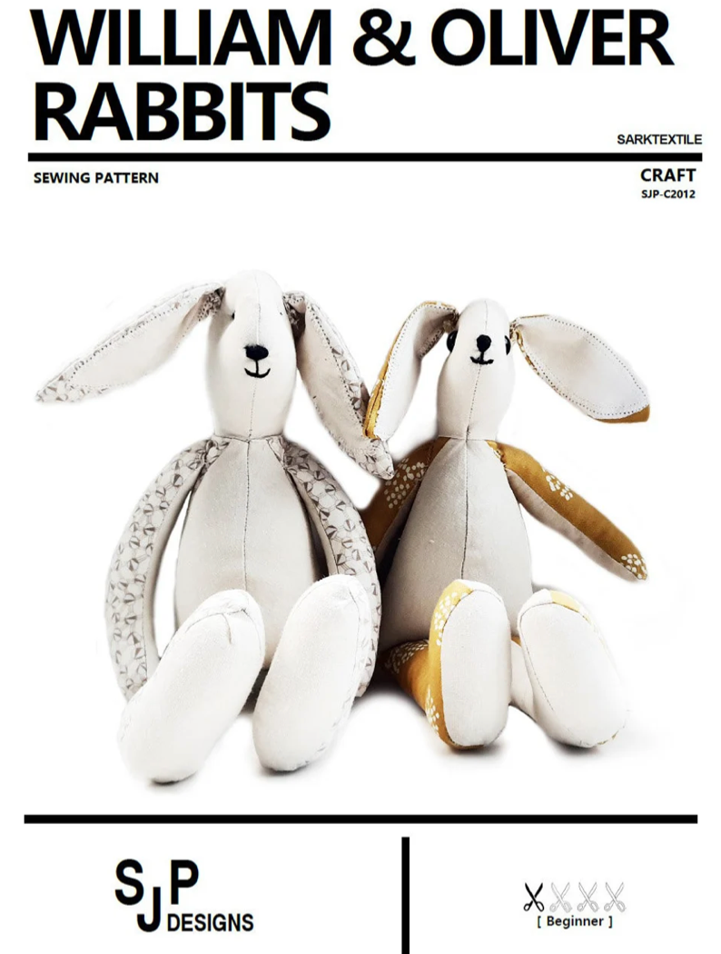 Paper Pattern from Sark Textiles, Betty's Poncho, William & Oliver's Rabbits