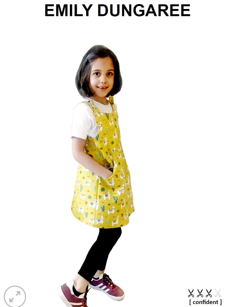  Paper Pattern from Sark Textiles, Emily Dungaree, Paper Pattern, Pattern Image may be different