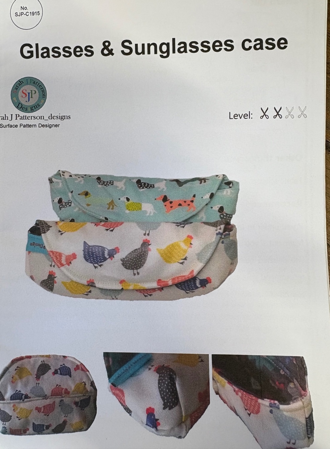 <!-- SP1004 -->  Quilting Project Bag, Pattern Images may be different, Pap