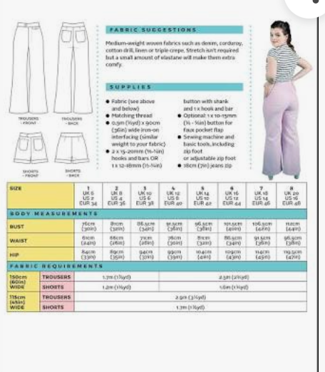  Tilly & the buttons - Jesse -, Paper Pattern,  fabric required