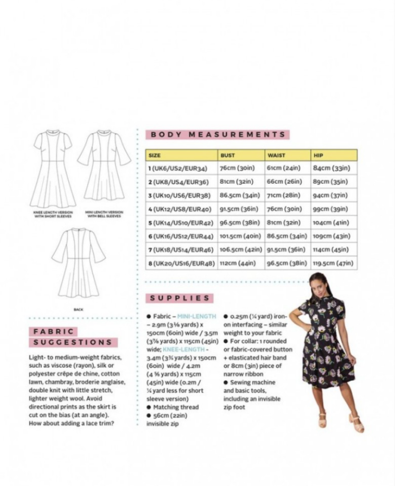  Tilly & the buttons - Martha -, Paper Pattern,  fabric required