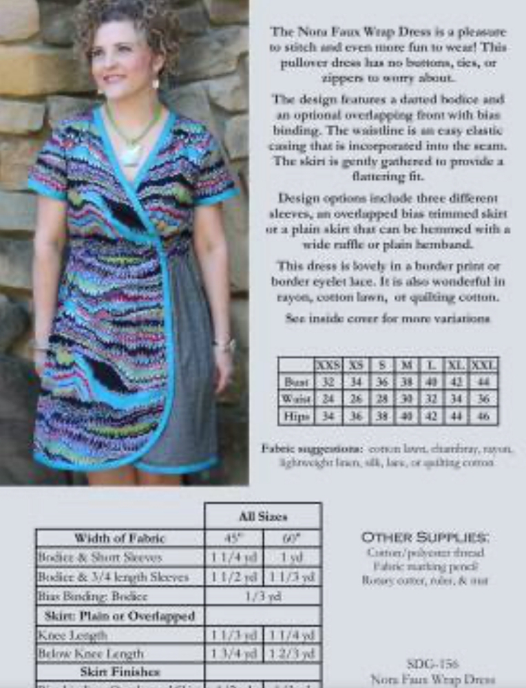  Serendipity Studio - Nora -, Paper Pattern,  fabric required