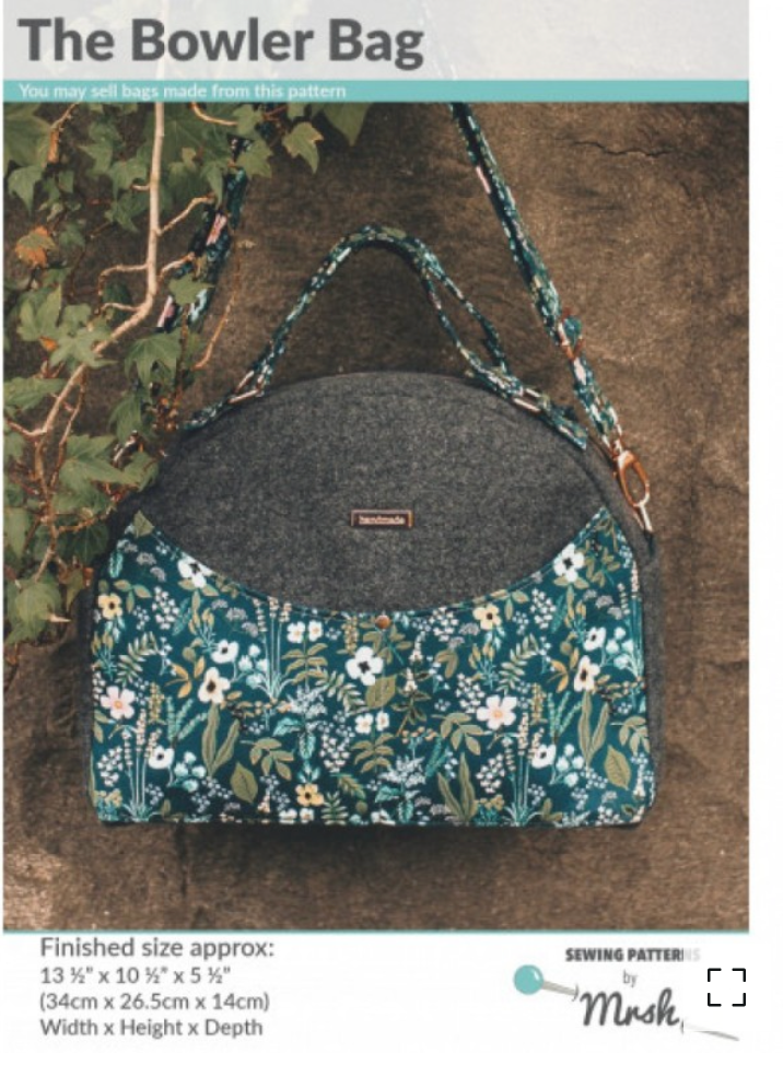  Sewing Patterns by Mrs H - The Bowler Base -, Paper Pattern,  fabric required