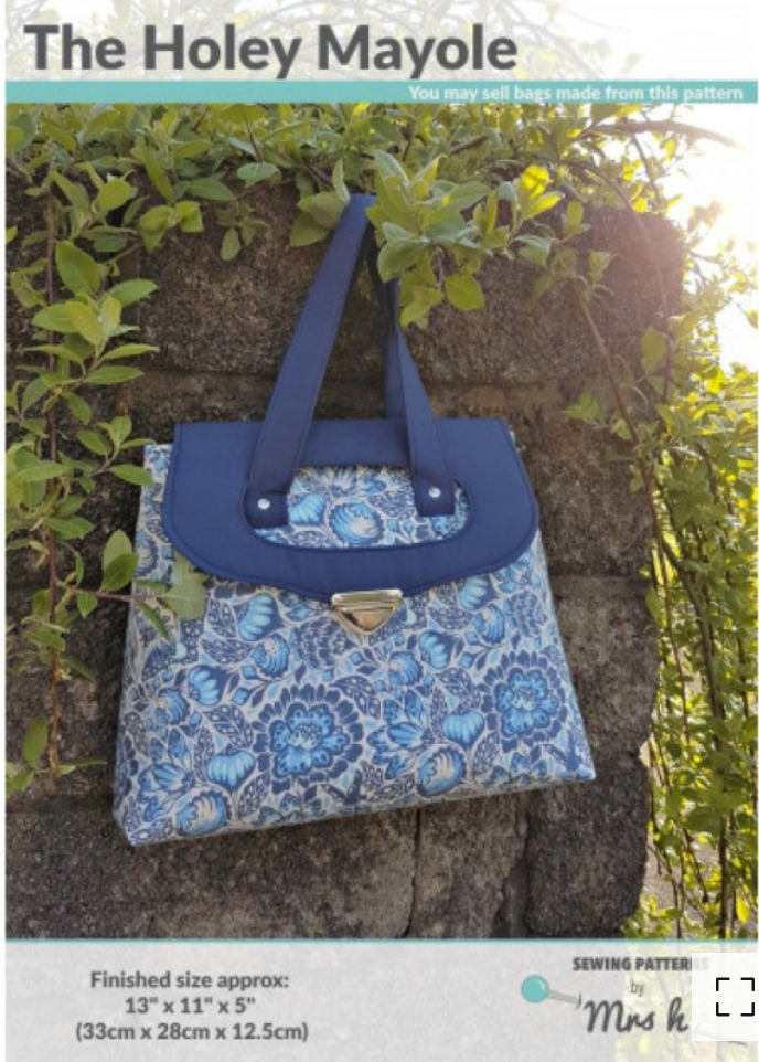  Sewing Patterns by Mrs H - The Holey Mayole Bag -, Paper Pattern,  fabric required