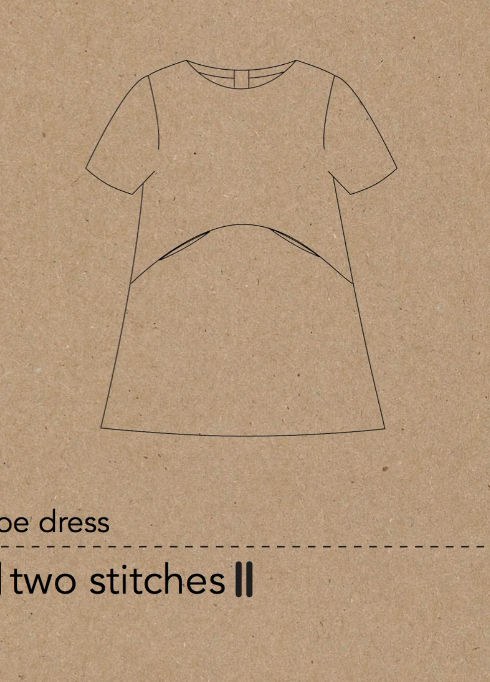 <!-- SP1004 --> Two Stitches Patterns - Zoe Dress -, Paper Pattern,  fabric