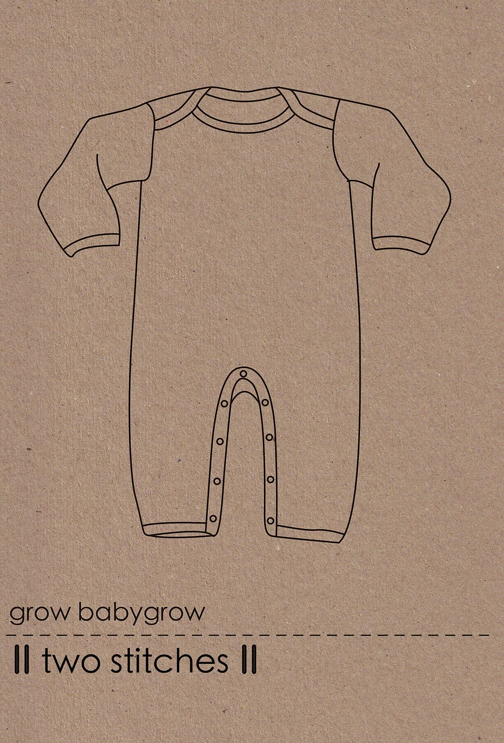 <!-- SP1004 --> Two Stitches Patterns - Grow Babygrow -, Paper Pattern,  fa