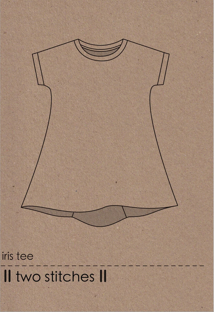  Two Stitches Patterns - Iris Tee -, Paper Pattern,  fabric required