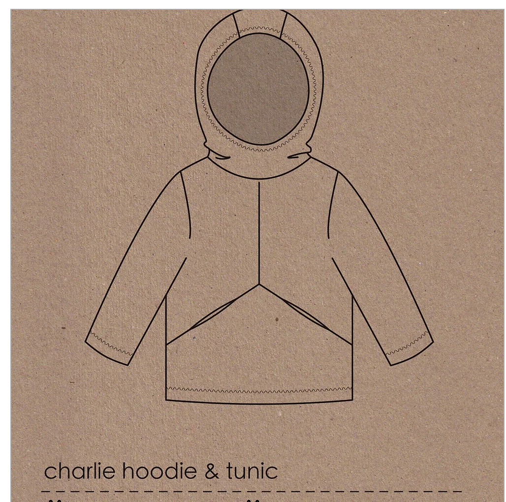  Two Stitches Patterns - Charlie Hoodie & Tunic -, Paper Pattern,  fabric required