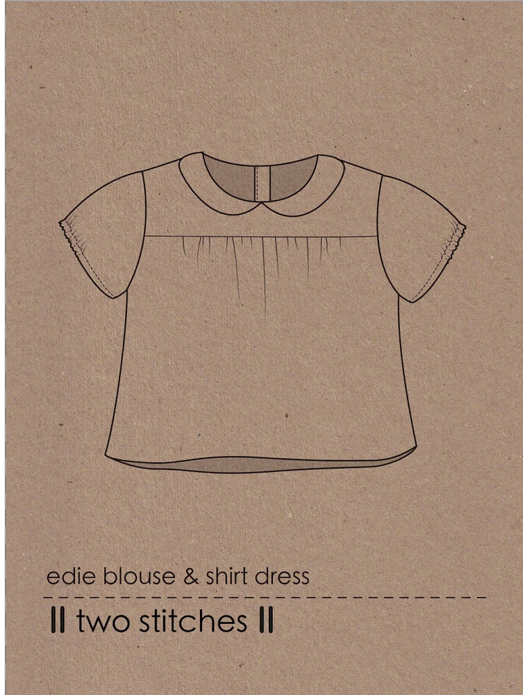  Two Stitches Patterns - Edie blouse & shirt dress -, Paper Pattern,  fabric required